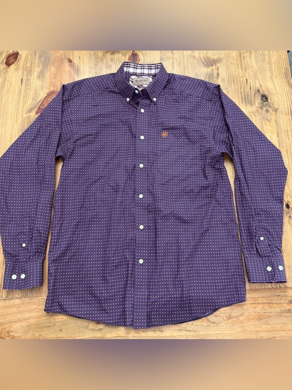 ARIAT MEN'S GEO PRINT WRINKLE FREE WESTERN SHIRT - Picture 2 of 8